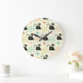 Mid Century Starbursts beroemd gemaakt door Black Grote Klok (Huis)