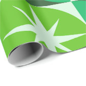 Mid Century Starbursts on Lime Mint Green circles  Cadeaupapier (Rol Hoek)