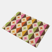 Mid Century Starbursts op Harlequin Diamonds Deurmat (Schuin)