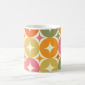 Mid Century Starbursts op kleurrijke cirkels patro Koffiemok (Center)