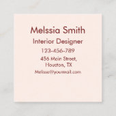 Mid Century Starbursts op Retro Diamonds Custom Vierkante Visitekaartje (Achterkant)