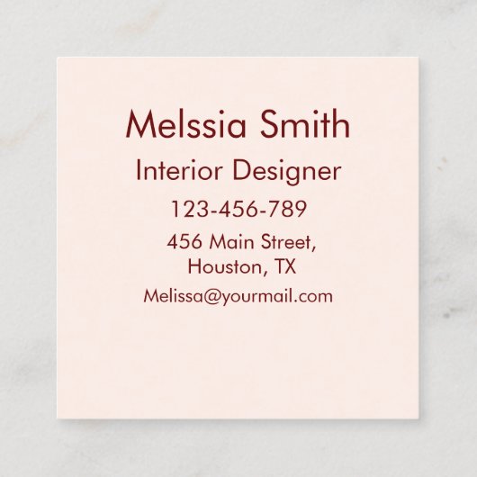 Mid Century Starbursts op Retro Diamonds Custom Vierkante Visitekaartje (Achterkant)