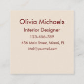 Mid Century Stars op Harlequin Diamonds Custom Vierkante Visitekaartje (Achterkant)