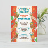 Mid-Century stijl Cocktail Party uitnodigingen (Staand voorkant)