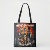 Mid Century stijl kostuums en cocktails Halloween Tote Bag (Voorkant)