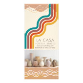 Mid Century Stripe Creative Marketing Rack Kaart (Voorkant)