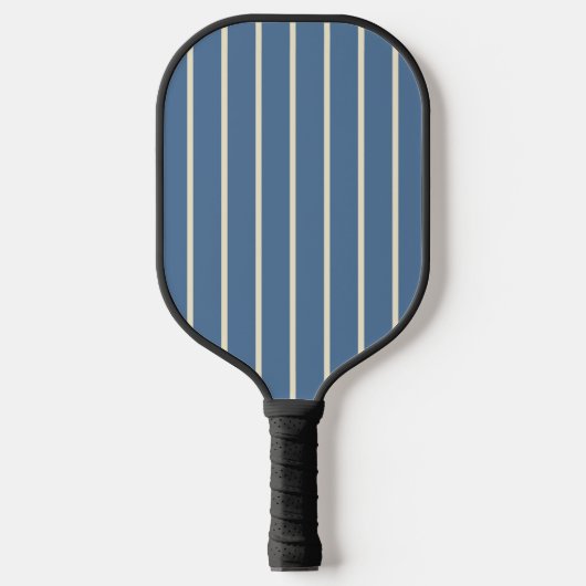 Mid-Century Striping Capri Blauwe Kleur Pickleball Paddle (Voorkant)