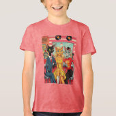 Mid Century Teenage Katten In Een Diner Tri-Blend Shirt (Voorkant)