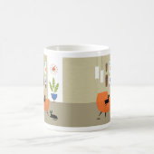 Mid Century Tikis op de muur kamer Koffiemok (Center)