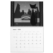 Mid Century Travel Cat Kalender (Mar 2026)