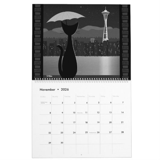 Mid Century Travel Cat Kalender (Nov 2026)