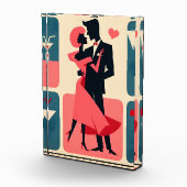 Mid Century Valentijn Dancing Paar Fotoblokken (Rechts)