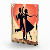 Mid Century Valentijn Dancing Paar met Martini Fotoblokken (Rechts)