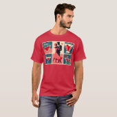 Mid Century Valentijn Dancing Paar T-shirt (Voorkant volledig)