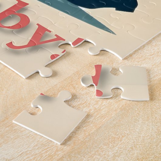 Mid Century Valentijn Hip Martini Dancing Paar Legpuzzel (Zijkant)