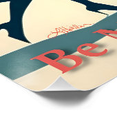 Mid Century Valentijn Hip Martini Dancing Paar Perfect Poster (Hoek)