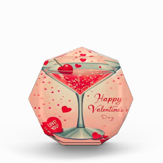 Mid Century Valentijn Martini cocktail Fotoblokken (Voorkant)