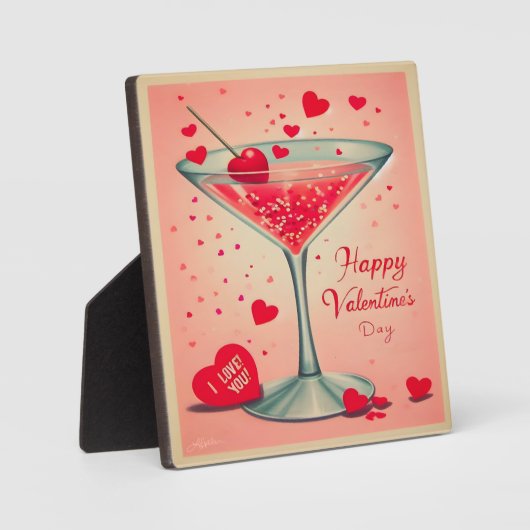 Mid Century Valentijn Martini cocktail Fotoplaat (Voorkant)