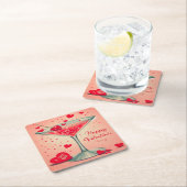 Mid Century Valentijn Martini cocktail Kartonnen Onderzetters (Insitu)