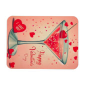 Mid Century Valentijn Martini cocktail Magneet (Horizontaal)