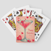 Mid Century Valentijn Martini cocktail Pokerkaarten (Achterkant)