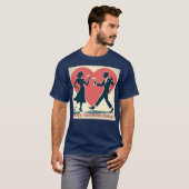 Mid Century Valentijn Modern Hip Dancing Paar T-shirt (Voorkant volledig)