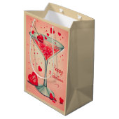 Mid Century Valentine Martini cocktail Medium Cadeauzakje (Achterkant Gekanteld)