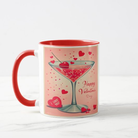 Mid Century Valentine Martini cocktail Mok (Links)