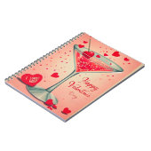 Mid Century Valentine Martini cocktail Notitieboek (Linkerzijde)