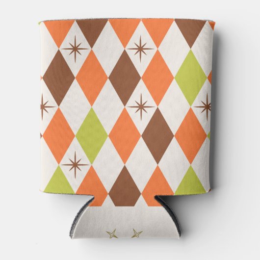 Mid-Century Vibes – Retro Geometric Blikjeskoeler (Voorkant)