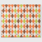 Mid-Century Vibes - Retro Geometrisch inpakpapier (Vlak)