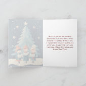 Mid Century Vintage Kerst Carolers Retro Feestdagen Kaart (Binnen)