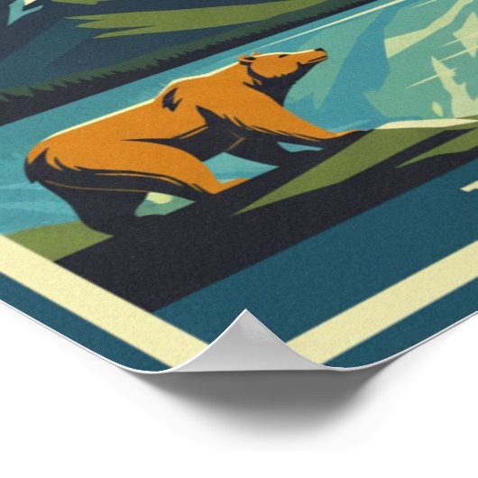 Mid-Century Visit Alaska Travel Poster (Hoek)