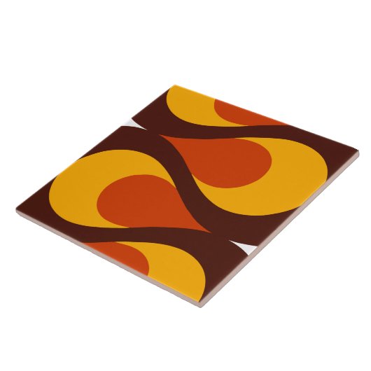 Mid Century Waves Tile Tegeltje (Zijkant)