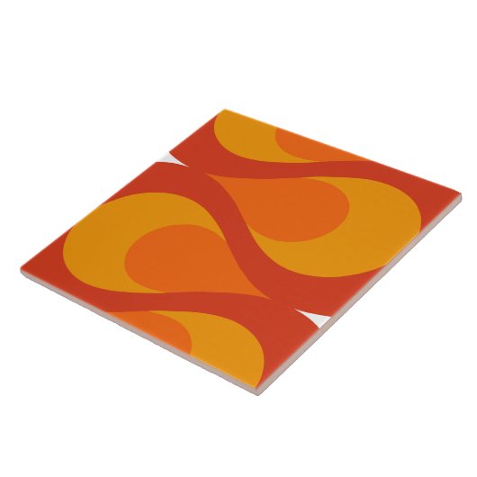 Mid Century Waves Tile Tegeltje (Zijkant)