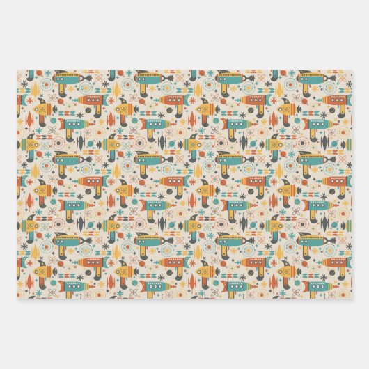 Mid Century Wrapping Paper voor Pistool voor atoom (Voorkant 2)