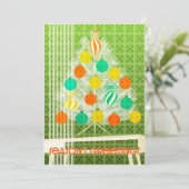 Mid Century Xmas-flatkaart (Staand voorkant)
