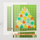Mid Century Xmas-flatkaart (Voorkant / Achterkant)