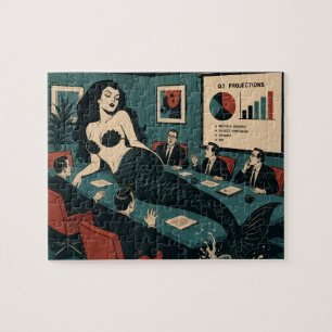Mid Century Zeeheks op Q3 Bedrijfsvergaderingsdag Legpuzzel