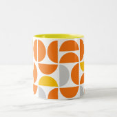 Mid Century zonnige Tegels Tweekleurige Koffiemok (Center)