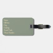 Mid Century zwart kattenpatroon Bagagelabel (Achterkant horizontaal)