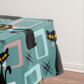 Mid Century zwart kattenpatroon Tafelkleed (Voorbeeld)