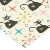 Mid Century Zwarte Atoomkat met Starbursts Tafelkleed (Gekanteld)