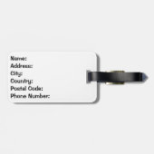 Mid Century zwarte katten Bagagelabel (Achterkant horizontaal)