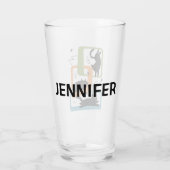 Mid Century zwarte katten Glas (Achterkant)