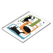 Mid Century zwarte katten Notitieboek (Linkerzijde)