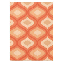 Mid eeuw Modern Ogee Oranje en Beige