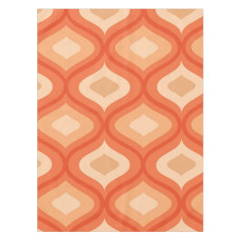 Mid eeuw Modern Ogee Oranje en Beige Tafelkleed