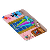 Mid-eeuw moderne kerst atoomtijdperk katten tv magneet (Rechterzijde)