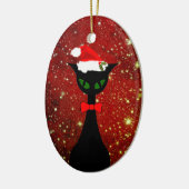 Mid-eeuwse feestelijke feestdagen 2019 keramisch ornament (Links)